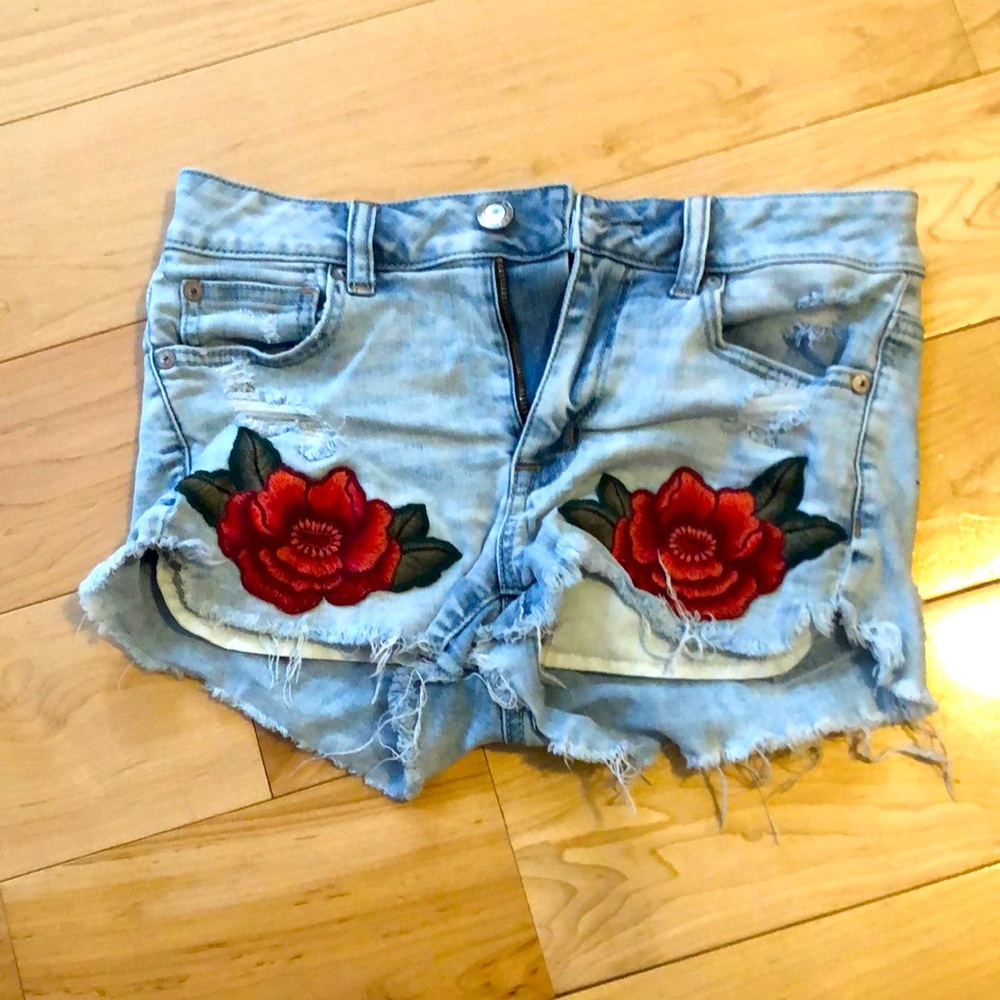 American eagle rose cut off jean short stretch 4